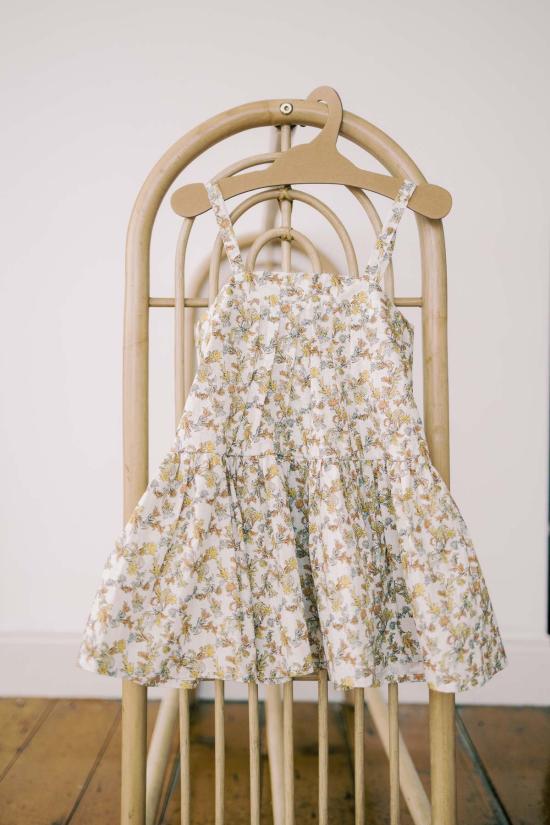  [키즈] Piper&Cloth 원피스 파이퍼앤클로스 키즈 히카리 핀턱 드레스 머스타드 세이지 블로섬 - PIPER&CLOTH