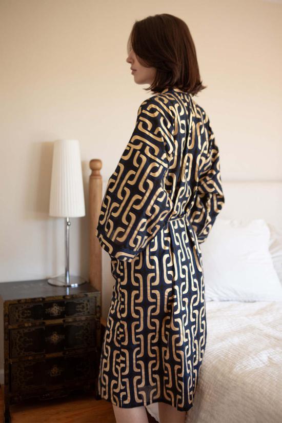  Erica Tanov 라운지 웨어 재클린 코튼 로브 슈퍼 1965 - ERICA TANOV