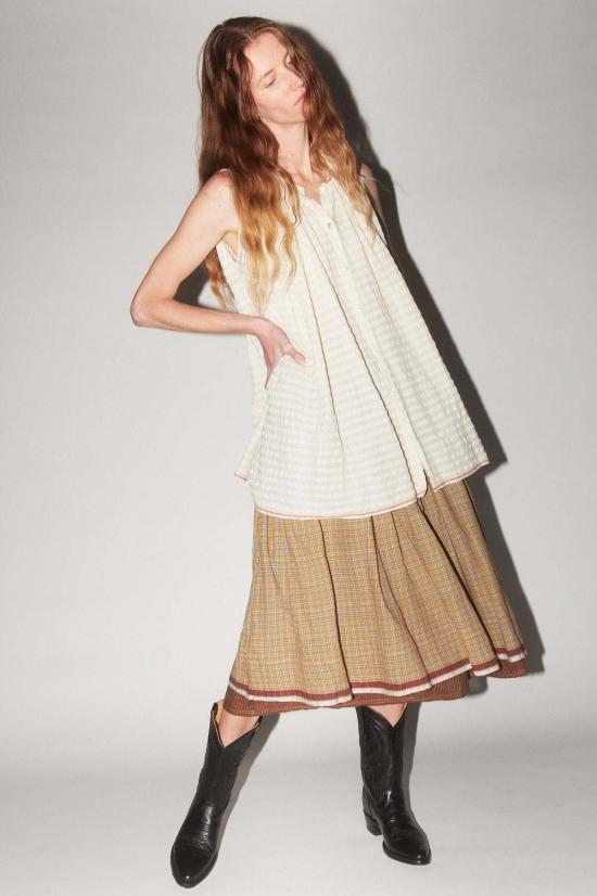  런어웨이 바이시클 블라우스 폭주하는 자전거 디나 개더드 탑 - RUNAWAY BICYCLE