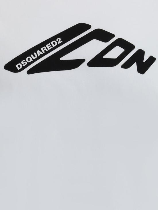  디스퀘어드2 반팔 티셔츠 Dsquared2 로고 티셔츠 화이트 - DSQUARED2