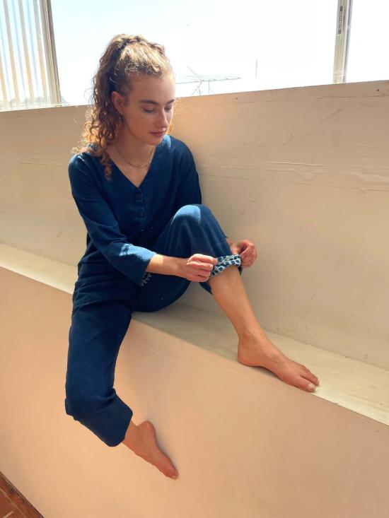  해피 프렌치 갱 점프수트 Happyfrenchgang  인디고 - HAPPY FRENCH GANG