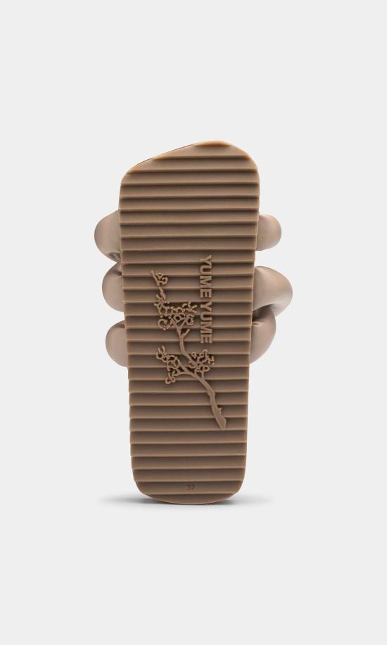  유메유메 뮬/슬리퍼 Yume Yume 타이어 슬라이드 다크 베이지 - YUME YUME