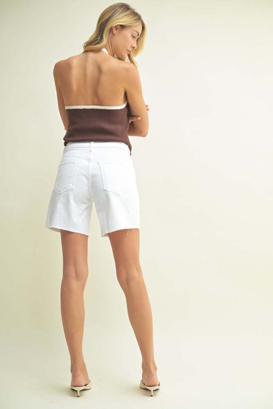  Just Black Denim 데님 숏팬츠 저스트 블랙 데님 미드라이즈 버뮤다 쇼츠 미디엄 데님 - OTHER BRANDS