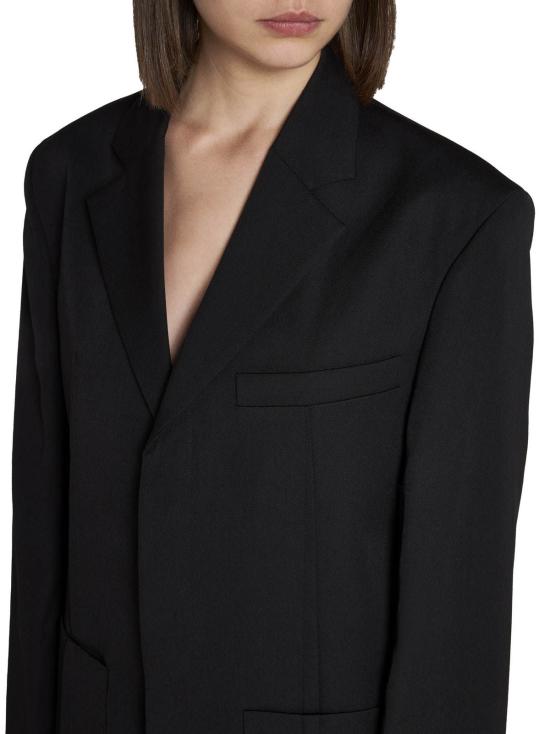  자크뮈스 수트 자켓 싱글 브레스트 블레이저 블랙 - JACQUEMUS