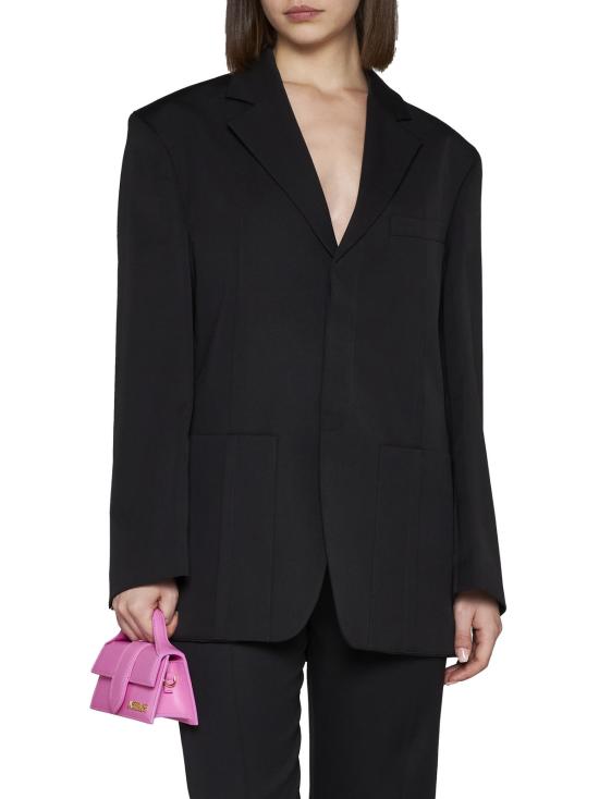  자크뮈스 수트 자켓 싱글 브레스트 블레이저 블랙 - JACQUEMUS