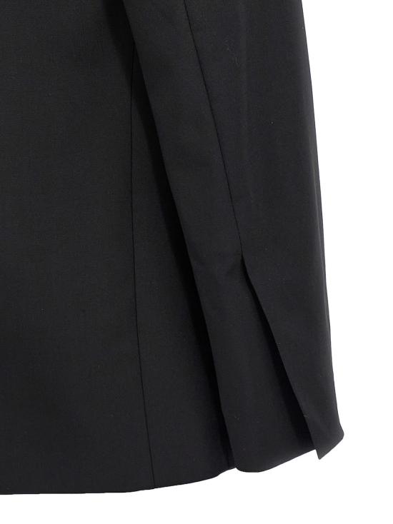  넨시 도자카 수트 자켓 더블 브레스트 드로스트링 블레이저 블랙 - NENSI DOJAKA