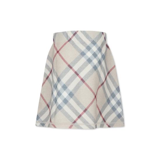  [키즈] 버버리 스커트 키즈  베이지/빈티지 체크 - BURBERRY