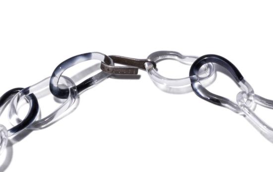  제인 다렌스부르그 목걸이/팬던트 제인 다렌스버그 타원형 유리 체인 투명/검정 - JANE DARENSBOURG