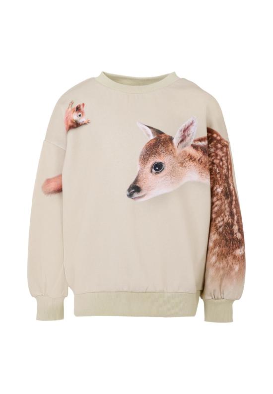  [키즈] 몰로 풀오버 포레스트 애니멀 프린트 스웨트셔츠 베이지