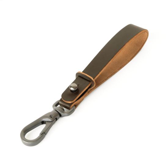  메이커 키링 마크르 코르도반 키 테더 (스냅 후크 포함) 다크 코냑