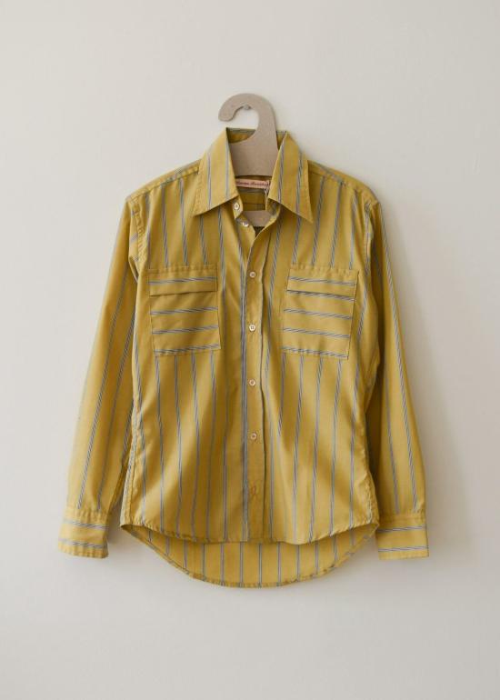  Local Shade 셔츠 로컬 셰이드 코트 버튼다운 셔츠 머스타드 스트라이프