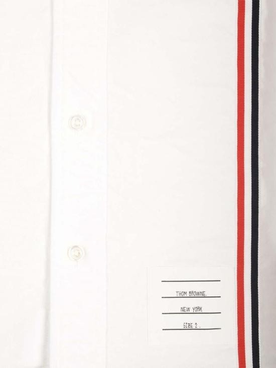  톰브라운 셔츠 톰 브라운 RWB 스트라이프 버튼  화이트 - THOM BROWNE