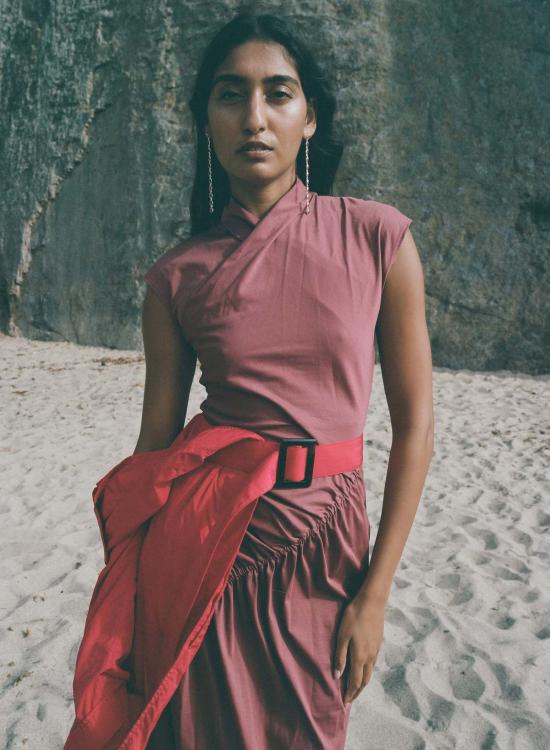  Pari Desai 트렌치 코트 파리 데사이 비비안 파라슈트  트루 레드 - OTHER BRANDS