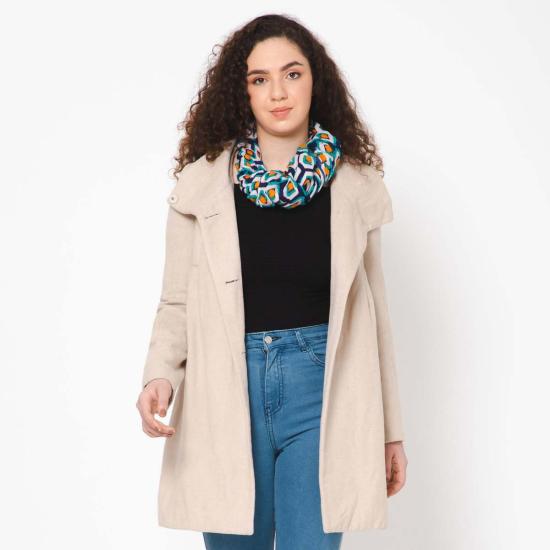  Vismaya 머플러/스카프 비스마야 펜타곤 자수 스카프 네이비 블루 - OTHER BRANDS