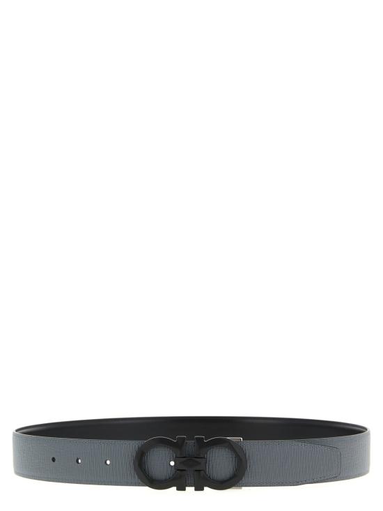  살바토레 페라가모 가죽 벨트 페라가모 간치니 리버서블  그레이