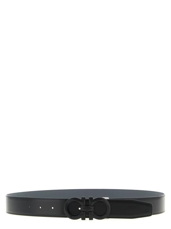  살바토레 페라가모 가죽 벨트 페라가모 간치니 리버서블  그레이 - SALVATORE FERRAGAMO