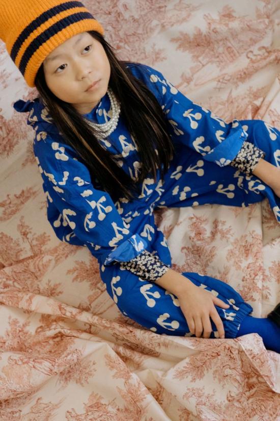  [키즈] 타이니코튼 트레이닝/조거 팬츠 즈 체리 무늬 키즈 우븐 스웨트 - TINYCOTTONS