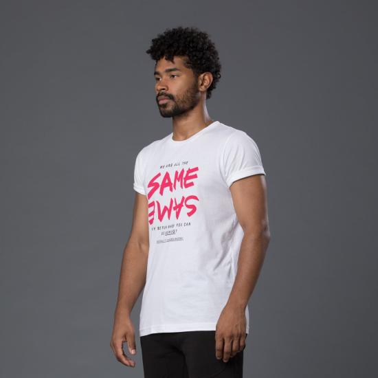  에이골디 반팔 티셔츠 아골드 세임 세임 티셔츠 화이트 - AGOLDE