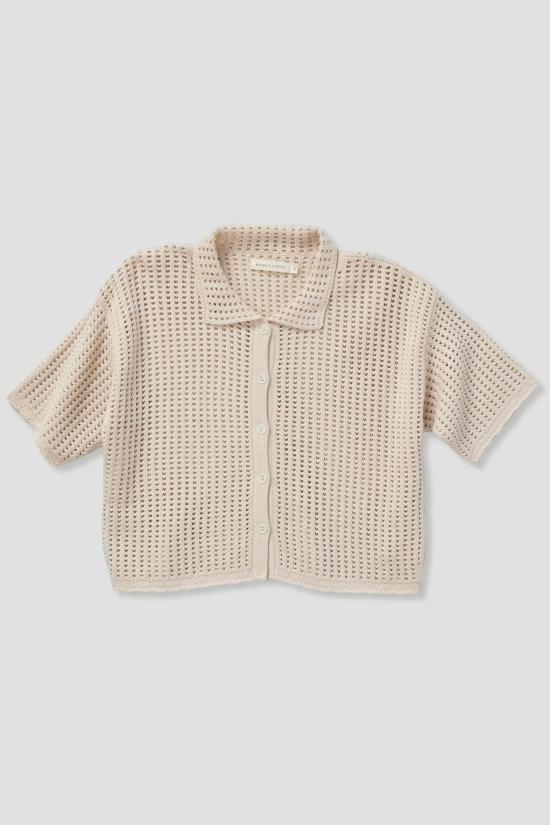  미셀라 그렉 반팔 티셔츠 미카엘라 그렉 오픈 니트 폴로 - MICAELA GREG