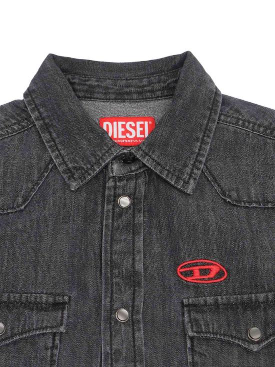  [키즈] 디젤 데님 셔츠 키즈  셔츠 블랙 - DIESEL