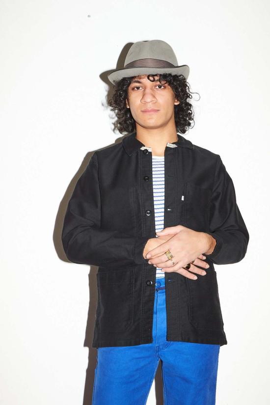  리미티드 에디션 데님 자켓 한정판 목수 재킷 몰스킨 작업복 재킷 블랙 - LIMITED EDITION