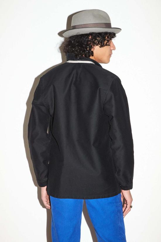  리미티드 에디션 데님 자켓 한정판 목수 재킷 몰스킨 작업복 재킷 블랙 - LIMITED EDITION