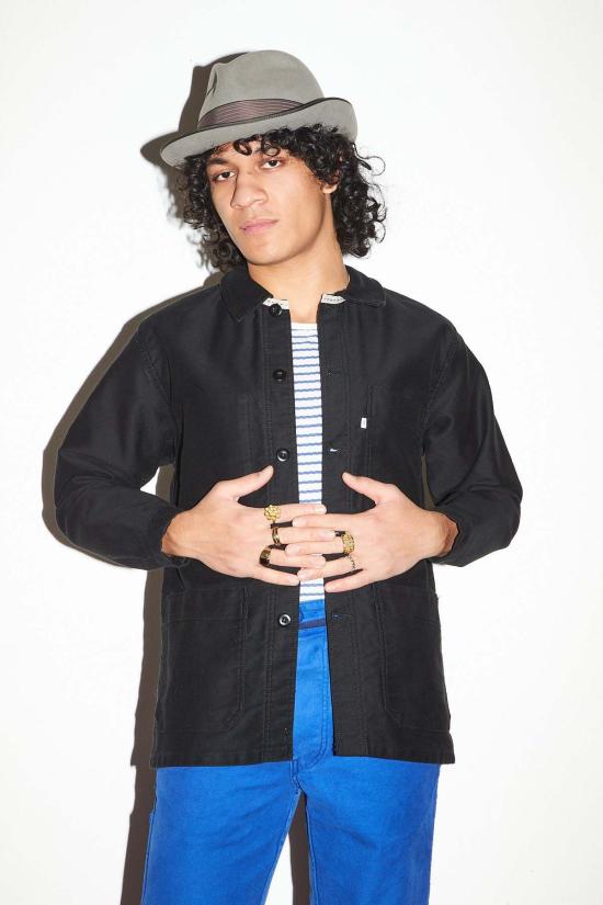  Limited Edition 데님 자켓 한정판 목수 재킷 몰스킨 작업복 재킷 블랙