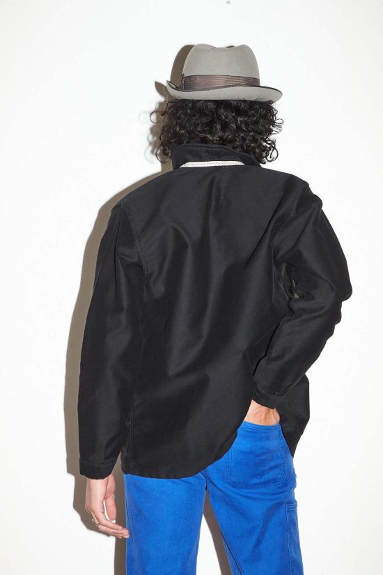  리미티드 에디션 데님 자켓 한정판 목수 재킷 몰스킨 작업복 재킷 블랙 - LIMITED EDITION