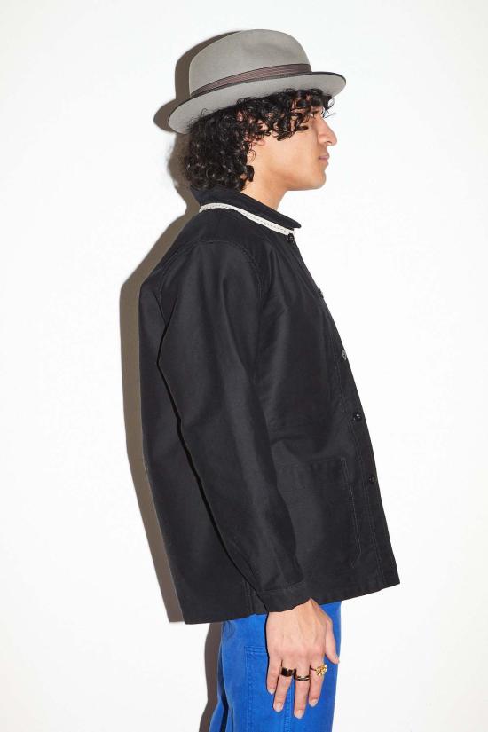  리미티드 에디션 데님 자켓 한정판 목수 재킷 몰스킨 작업복 재킷 블랙 - LIMITED EDITION