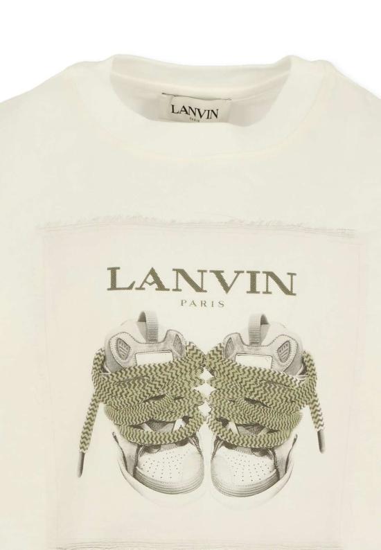  [키즈] 랑방 트레이닝 상의 커브 바스켓 키즈 티셔츠 아이보리 - LANVIN