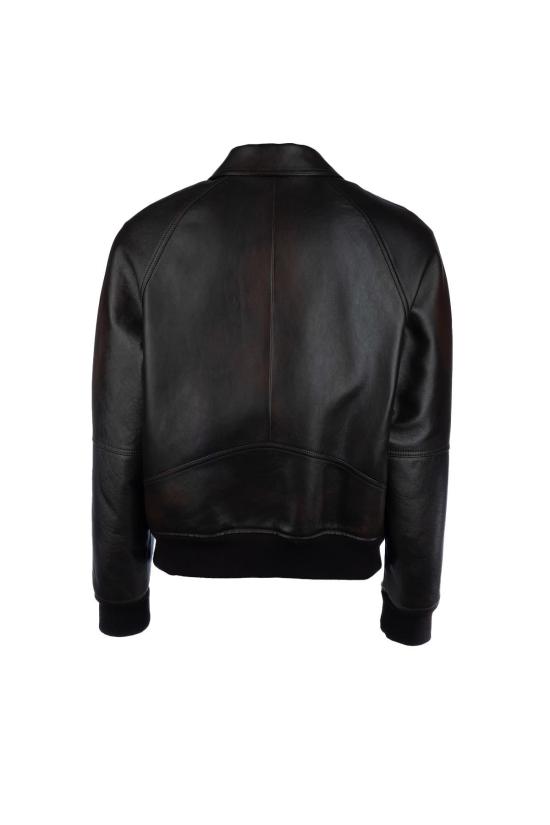  셀린느 자켓 셀린 지아체 펠레 가죽  다크 브라운 내츄럴 - CELINE