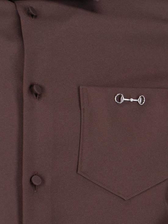  구찌 긴팔 셔츠 호스빗 셔츠 브라운 - GUCCI