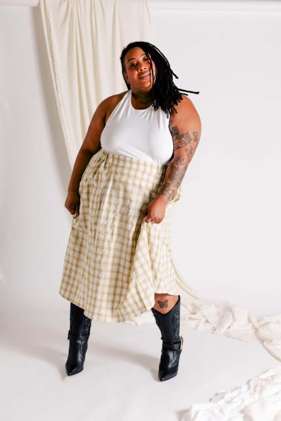  Pamut Apparel USA 롱 스커트 Pamut Apparel Usa 플로렌스 스커트 페리윙클/블롭 프린트 - OTHER BRANDS