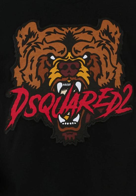  [키즈] 디스퀘어드2 트레이닝 상의 어린이용 Dsquared2 곰 티셔츠 블랙 - DSQUARED2