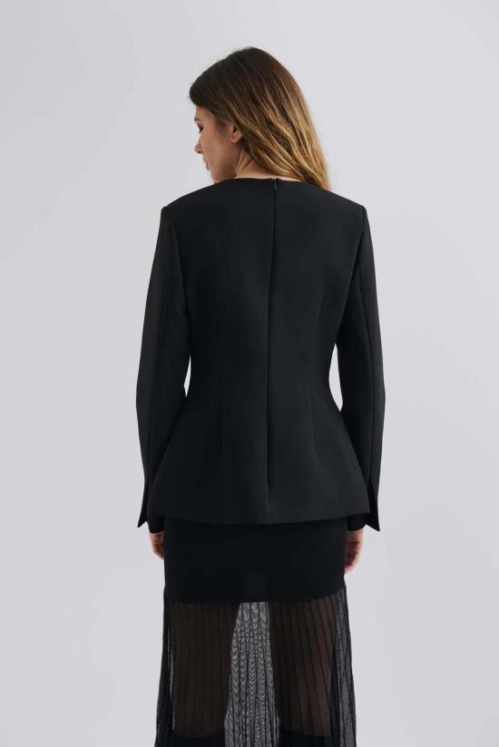  말리나 블라우스 아티나 맞춤형 긴팔  블랙 - MALINA