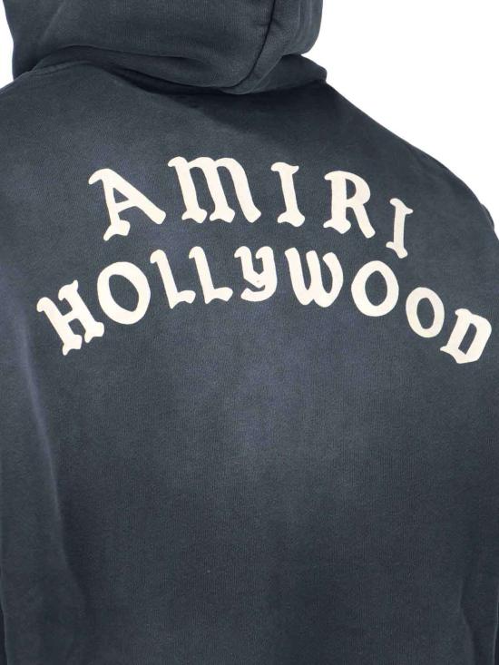  아미리 긴팔 티셔츠 할리우드 로고 스웨트셔츠 블랙 - AMIRI