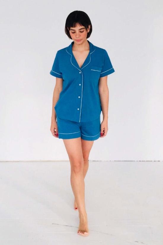  Salua Lingerie 라운지 웨어 살루아 란제리 클래식 럭셔리 쇼티즈 파자마, 브러시드 피마 코튼 소재 - OTHER BRANDS