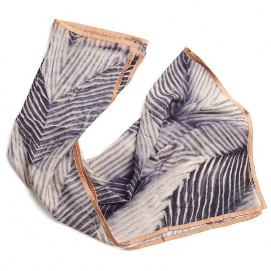  베리어슬리 머플러/스카프 다양한 사무 시보리 프린트 실크 시폰 스카프 블랙 - VARIOUSLY