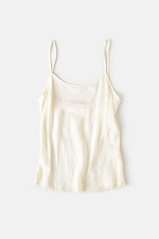  에리카 타노브 민소매 티셔츠 에리카 타노프 시몬 실크 캐미솔 아이보리 - ERICA TANOV