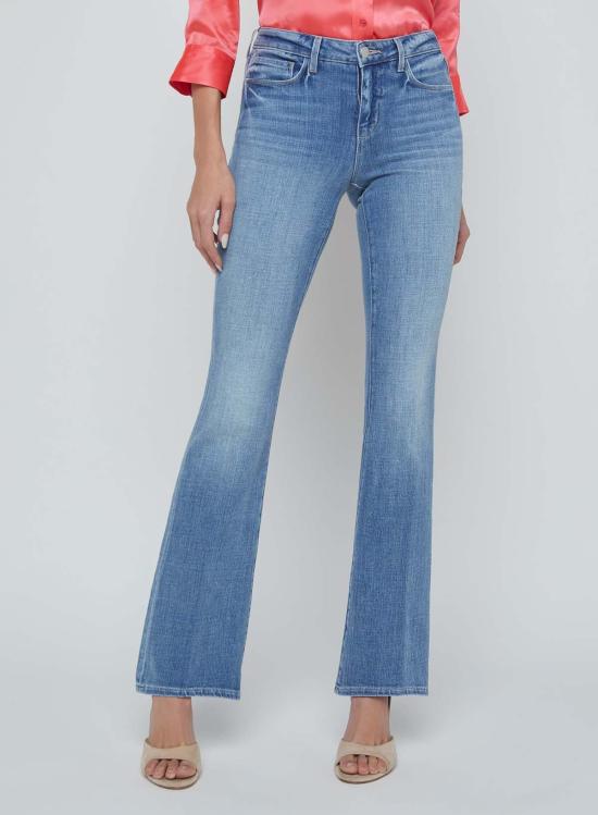  라장스 데님 팬츠 L'agence Cara 로우라이즈 부츠컷 Jean Ibarra