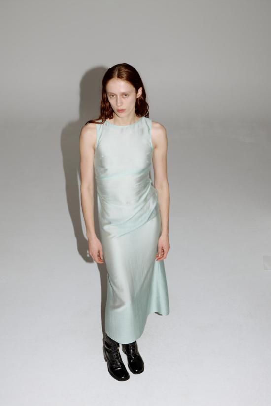  퍼머넌트 베케이션 롱 원피스 영구 휴가 차원 드레스 청록색