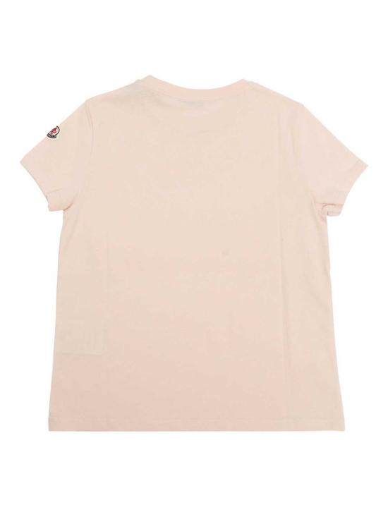  [키즈] 몽클레어 트레이닝 상의 아동용 반팔 티셔츠 핑크색 - MONCLER
