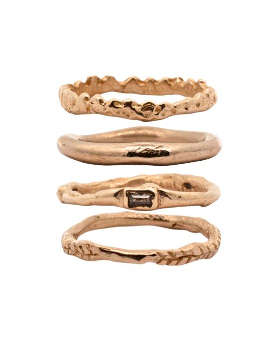  시리 한스도터 반지 Siri Hansdotter Sigge 쁘띠 크라운 스태커 링 골드 - SIRI HANSDOTTER