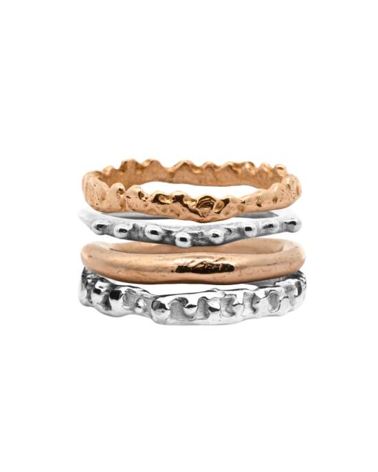  시리 한스도터 반지 Siri Hansdotter Sigge 쁘띠 크라운 스태커 링 골드 - SIRI HANSDOTTER