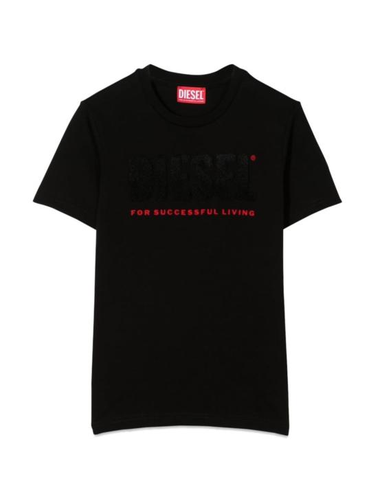  [키즈] 디젤 트레이닝 상의 어린이용  로고 티셔츠 (검정색)