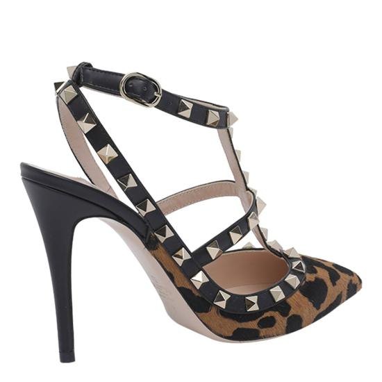  발렌티노 가라바니 힐/펌프스 락스터드 펌프스 브라운 - VALENTINO GARAVANI