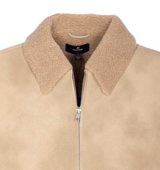  리프레젠트 무스탕 시어링 재킷 베이지 색상 - REPRESENT
