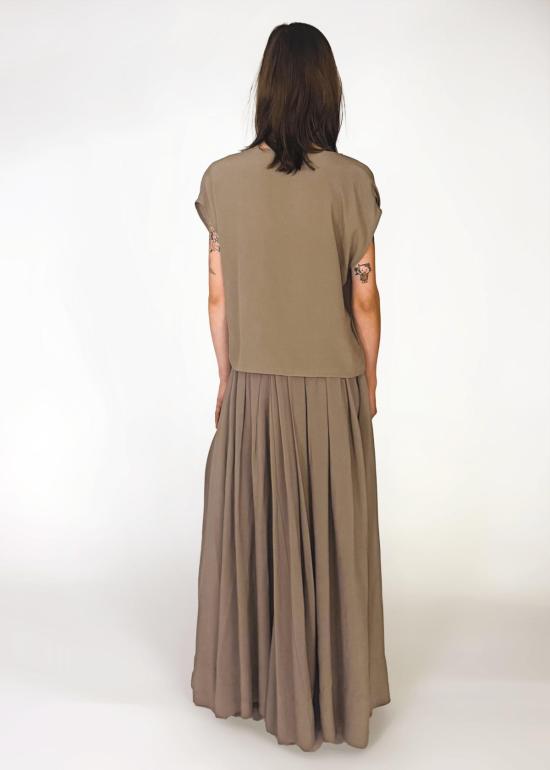  메그 블라우스 카울 탑 - MEG