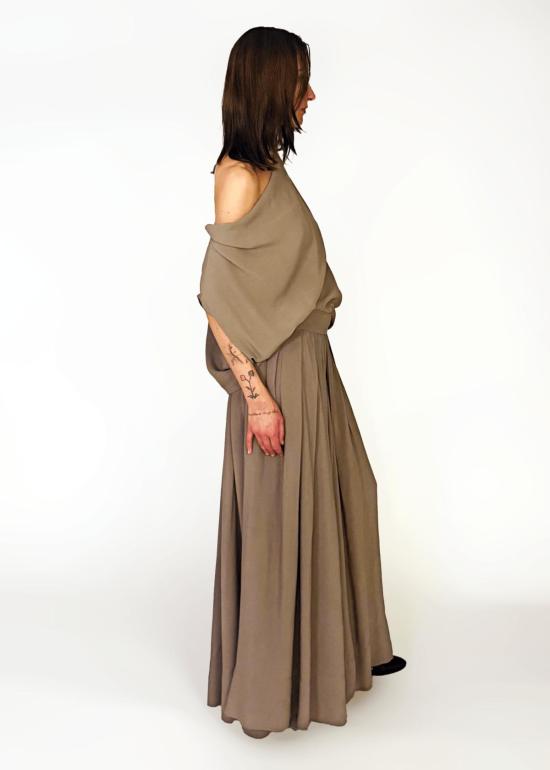  메그 블라우스 카울 탑 - MEG