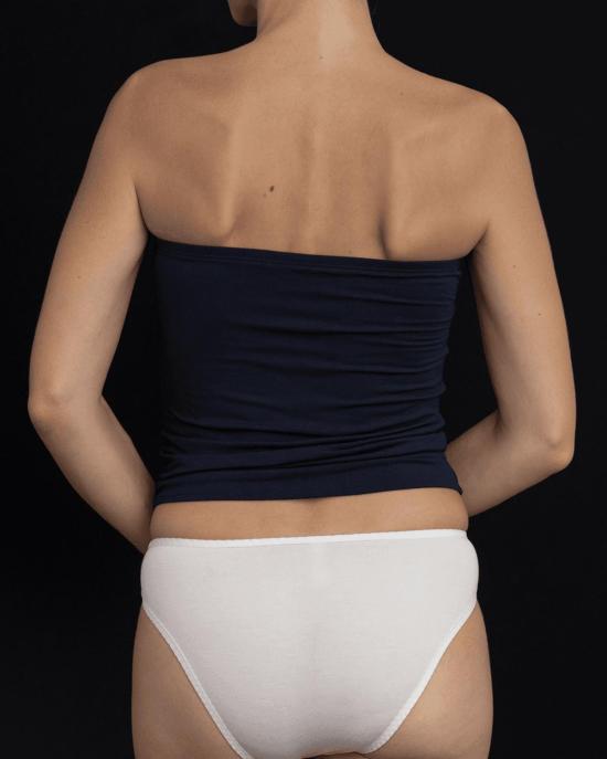  카이 인티메이츠 민소매 티셔츠 Kye Intimates 리클라인 뱀부 스트랩리스 튜브탑 네이비 - KYE INTIMATES